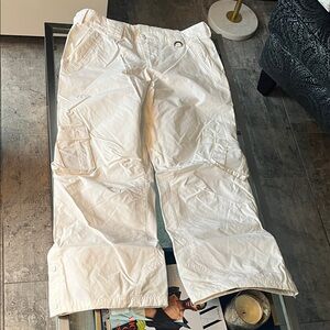 Women’s White snowboard Cargo Pants